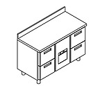 Стол холодильный БСВ TRG 22 борт, ящик над моноблоком