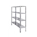 Стеллаж кухонный LUXSTAHL СР-1800*1800*600/4 нерж., мко079