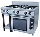 Плита газовая шестиконфорочная GRILL MASTER Ф6ПДГ/800 с комбинированноой духовкой, 50004