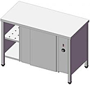 Стол тепловой SIMECO СТ1706К 1700х600х850 без борта, двери-купе