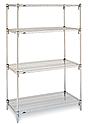 Стеллаж 5 проволочных полок METRO 5 х A1436NC + 4 х 74Р 914х355х1895 мм