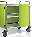 Тележка сервировочная B.PRO BLANCO SW 10 x 6-3 BASIC с облицовкой с трех сторон со створчатыми дверями, 573 488 + 375 456 цвет лайм 574 135