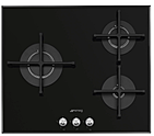 Панель варочная газовая  SMEG HOME PV163N2,  60 см, черное стекло, скошенный край