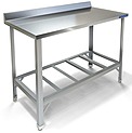Стол пристенный с бортом и полкой решеткой TЕХНО-ТТ СПП-959/908