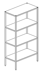 Стеллаж БСВ СТЭ 127 1200х700х1800 разборный