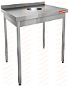 Стол нержавеющий пристенный с бортом для сбора отходов HICOLD НДСО-6/6Б