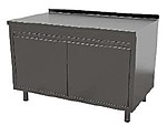Стол рабочий GASTROLUX С-077Р 700х660х850, расп. дверцы, без столешницы, нерж.профиль 40х40