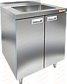 Стол закрытый с мойкой, с бортом HICOLD НБМСЗМ-6/5Б