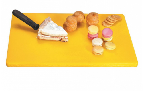 Доска разделочная пластиковая PROFF CUISINE 400*300*8 мм, желтая 81272005