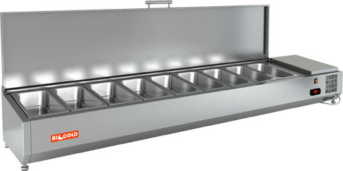 Витрина охлаждаемая настольная для ингредиентов HICOLD VRTU 1970