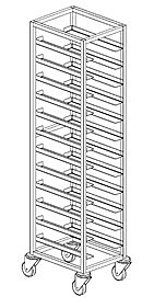 Тележка для подносов БСВ (500х380х1 650 мм, 20 уровень(-ей))