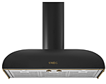 Зонт вытяжной SMEG HOME KS89AOE 90 см, антрацит, фурнитура латунная