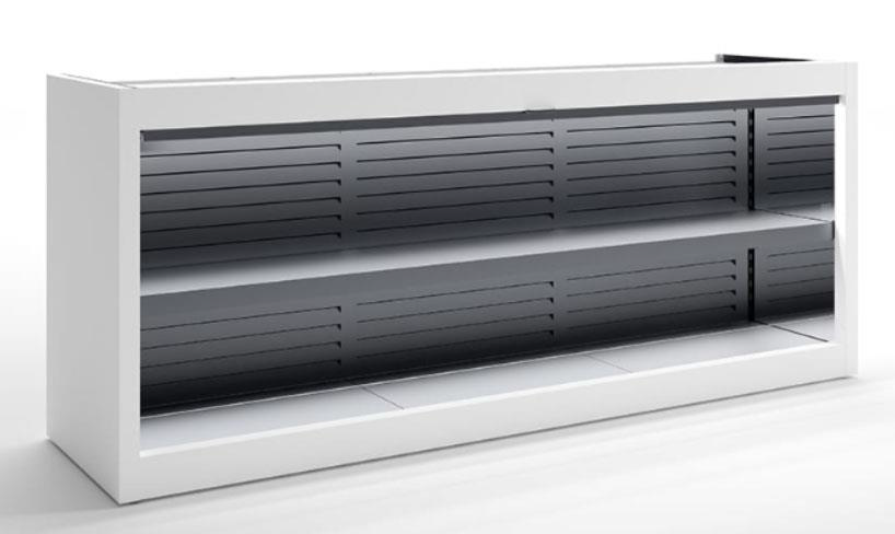 <b>Витрина холодильная</b> открытого типа CIAM MULTIPIANO 1 глухие боковины, без агрегата