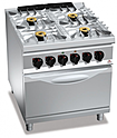 Плита газовая четырехконфорочная BERTO'S SG9F4PS+FE2 с электрическим духовым шкафом, 13718500