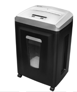 Шредер Heleos УП21-7 черный/серебристый (секр.P-7) фрагменты 6лист. 23лтр. пл.карты CD