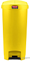 Контейнер с торцевой педалью <b>Step-on </b>RUBBERMAID Slim Jim 68 л желтый, 1883578