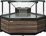 Витрина холодильная ПОЛЮС Carboma GC111 VV-6 (внутренний угол, динамика) (1008 (Темный дуб)), П0000010300.2828