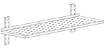 Полка настенная перфорированная БСВ ПРС-407 П 700х400х30