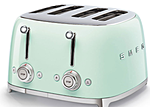 Тостер на 4 ломтика SMEG HOME TSF03PGEU пастельный зеленый