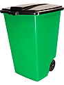 Контейнер мусорный на колёсах ТАРА.РУ (120 л) зеленый, МКР-120