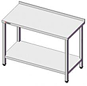 Стол производственный SIMECO Бизнес CE0906БП 900х600х850 с бортом, с полкой