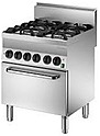 Плита газовая 4-х конфорочная <b>Bartscher</b> с электрическим духовым шкафом с конвекцией 1/1 GN, 1151143