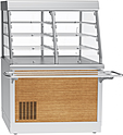 Прилавок-витрина холодильный ABAT HOT-LINE ПВВ(Н)-70Х-С-02-НШ, передняя стенка "Орех", 21000002981+21000001877