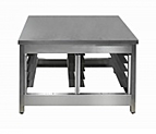 Подставка под пароконвектомат LUXSTAHL 850*700*650 (гастроемкости 2х6), мко984