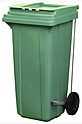 Контейнер мусорный ТАРА.РУ 120 литров, зеленый, МКТ 120, с Г-образным c педальным приводом