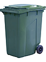 Контейнер мусорный ТАРА.РУ 360 литров, зеленый, МКТ 360