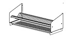 Полка для сушки посуды 1 уровень АЛТЭК ПНСП 8,25/3/2,86-Р (430) с поддоном разборная