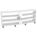 Стеллаж библиотечный подкатной (белый, 2200х500х910 мм)