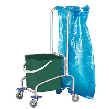 Тележка для уборочного инвентаря без отжима, одноведерная