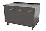 Стол рабочий c распашными дверцами GASTROLUX 600х660х850 без столешницы, промежуточная полка