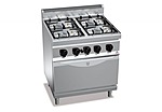 Плита газовая 4-х конфорочная с духовым шкафом BERTO'S G7F4PW+FG1,  18604100