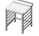 Стол для посудомоечных машин SIMECO СВ06075ВЫХП с направляющими для кассет, левое крепление