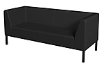 Диван трехместный Bonus черный (искусственная кожа)