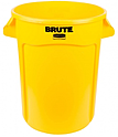 Контейнер круглый RUBBERMAID BRUTE 121 л желтый, FG263200YEL