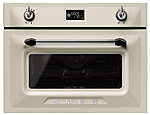 Шкаф духовой комбинированный SMEG HOME SF4920VCP1 с пароваркой, 60 см, высота 45 см,14 функций, кремовый