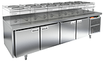 Стол охлаждаемый под тепловое оборудование HICOLD GN 2221/TN LT