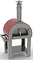 Печь для пиццы дровяная VESTA 4 пиццы цвет купола черный