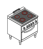 Плита электрическая стеклокерамическая TECNOINOX PFC8E7, 716193