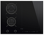 Панель варочная комбинированная  SMEG HOME PM6621WLDX, газ + индукция, 65 см, прямой край