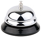 Звонок барный APS d=84 мм, h=60 мм, хром, черный, 71400