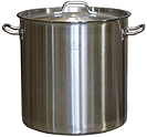 Котел 37 л. нерж. d=36 см. h=36 см. тройное дно с крышк. (индукция), 69911