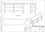 Стол производственный КОБОР СПБ-236/53 (850,6 ног, скос, с 2 и 3 полками), после эксплуатации