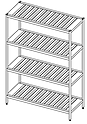 Стеллаж разборный с решетчатыми полками АЛТЭК Ст 4Р 11/3-Р