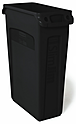 Контейнер для мусора RUBBERMAID Slim Jim 87 литров, с вентиляционной системой, черный, FG354060BLA