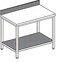 Стол производственный БСВ  950х600х850 борт, полка