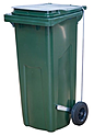 Контейнер мусорный 120 л с педальным приводом, зеленый АГРОПАК 280-760